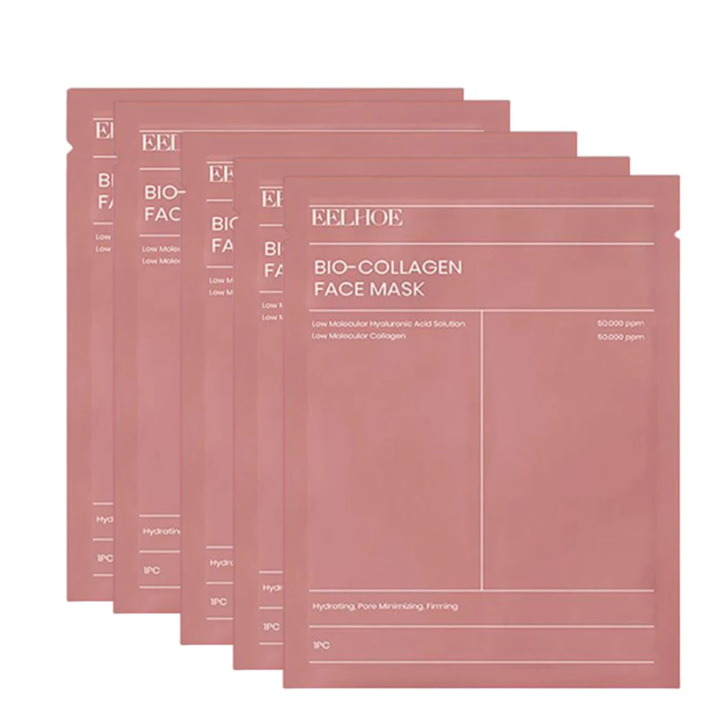 eelhoe Bio-Collagen Facial Mask - 5pcs Deep Moisturizing & Anti-Aging Hydrogel Masks