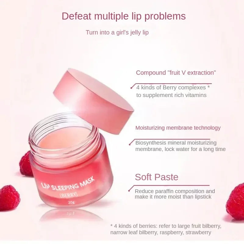 Nourishing Strawberry Lip Sleep Mask & Moisturizing Gloss