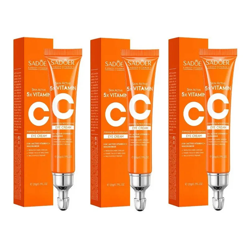 SADOER 5 in 1 Vitamin C Eye Cream Anti Dark Circles