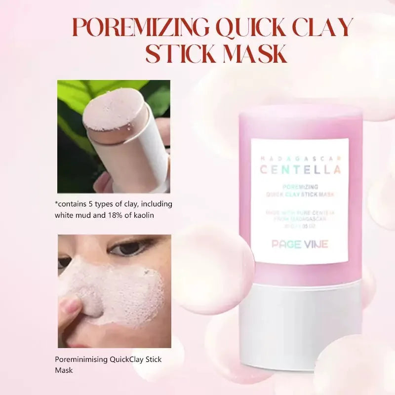 Pink Salt Cleansing Mud Stick - Deep Clean & Moisturize Skin