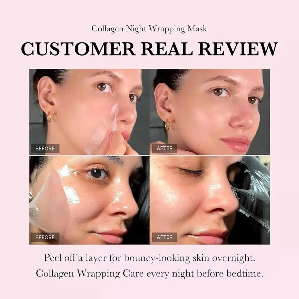 Collagen Overnight Peel-Off Mask for Deep Hydration and Anti-Aging