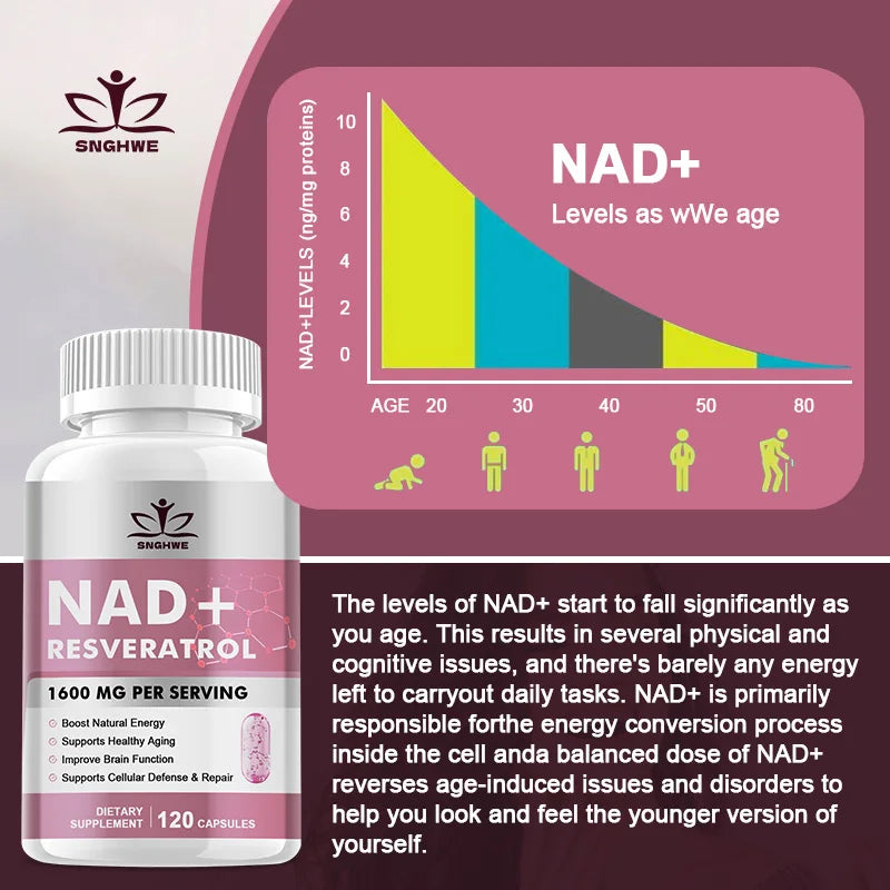 SNGHWE NAD+ Anti-Aging Energy Booster Supplements