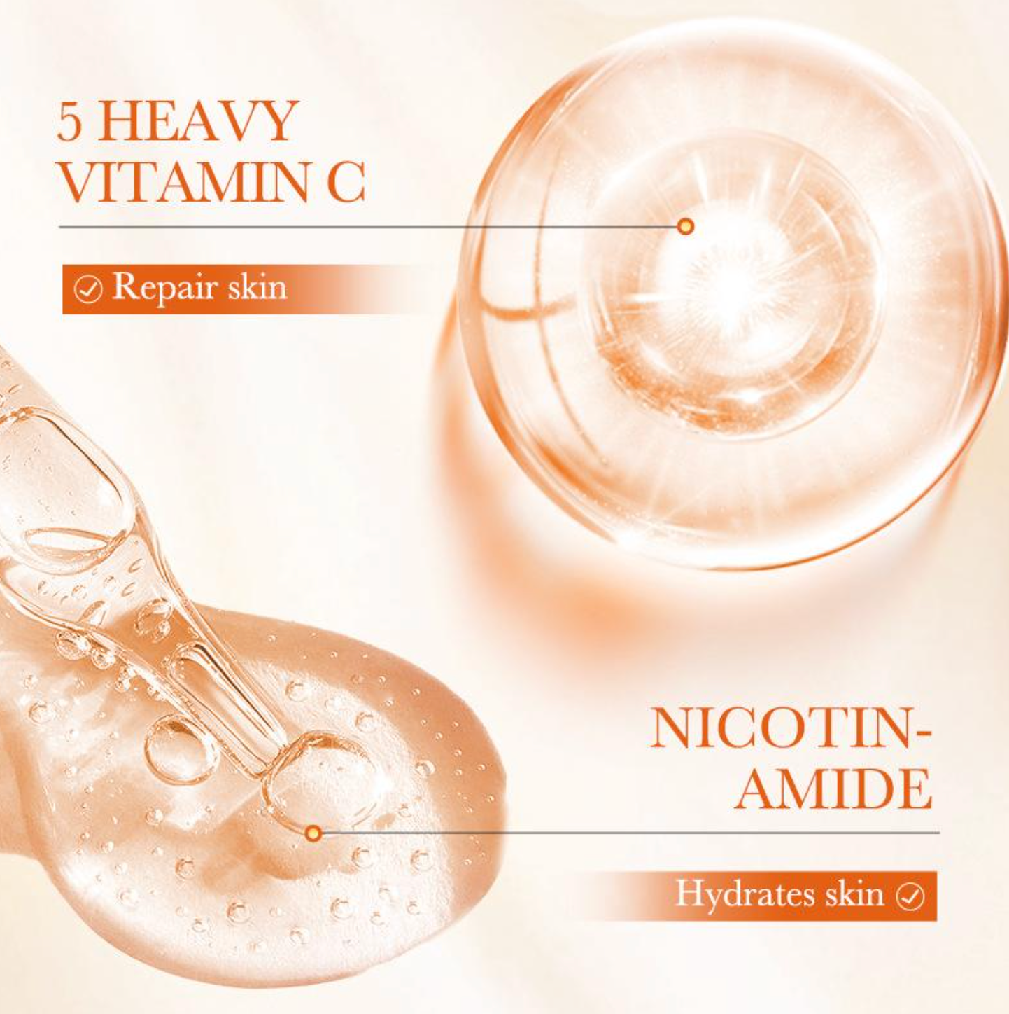 SADOER 5 in 1 Vitamin C Eye Cream Anti Dark Circles