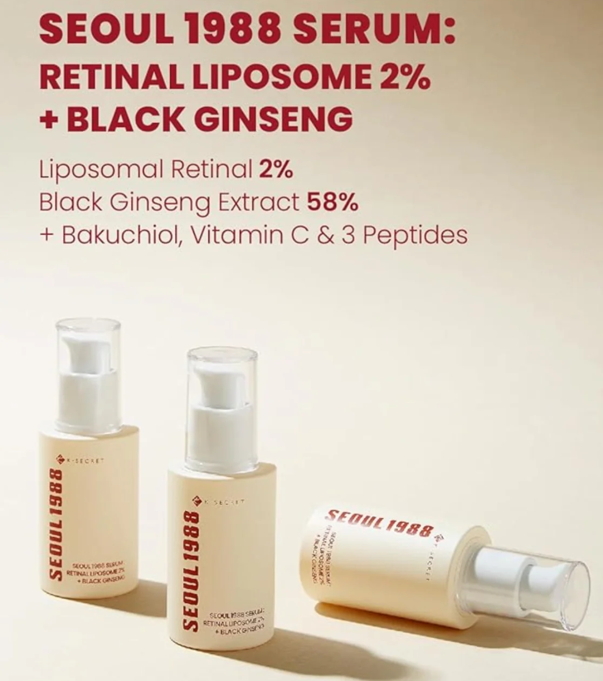 KSECRET Seoul 1988 - Serum Retinal Liposome 2% + Black Ginseng